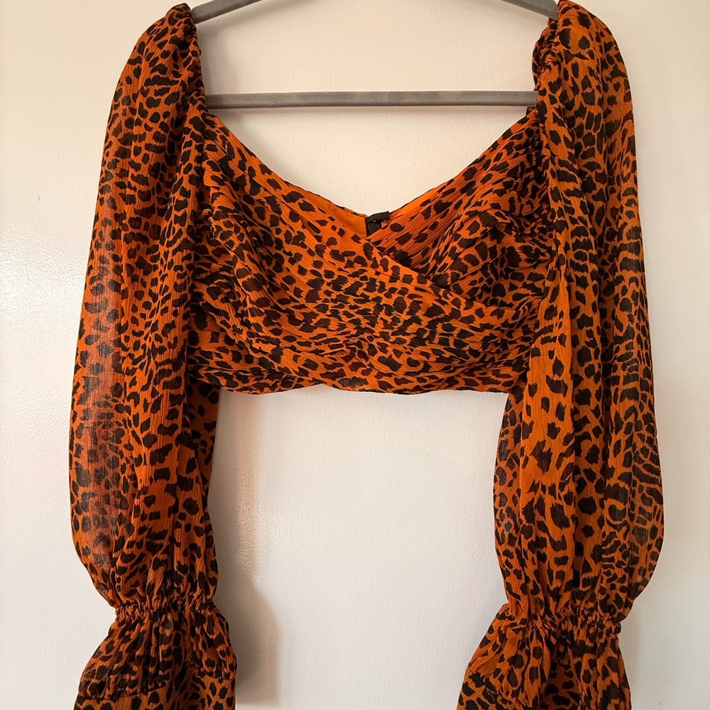 Alexis Orange and Black Leopard-Print Dress - Picture 2 of 2